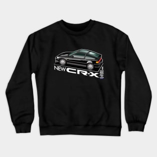 New CRX CIVIC ARTWORK BLACK Crewneck Sweatshirt